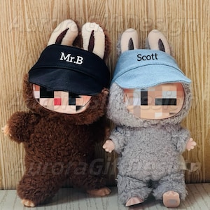 Baseball Cap for 17cm Fantasy Vinyl Dolls – Handmade Outfit Accessory Compatible with Labubu – Custom Name Option Available