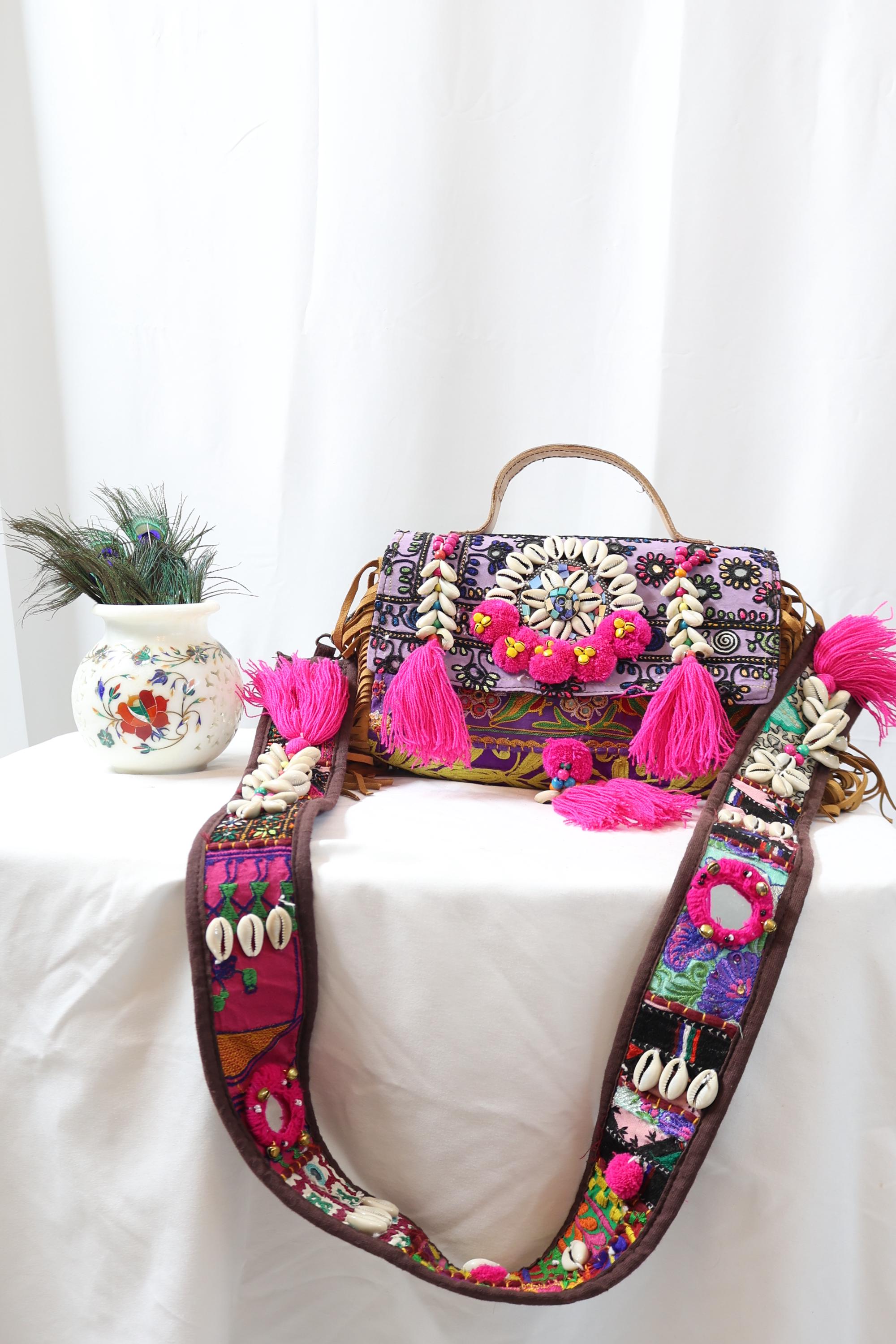 Vintage Banjara Tribal Mirror Belt Pink Purple Boho Gypsy Braided Waist Tie Pink Boho Braided Belts - Etsy main image 2