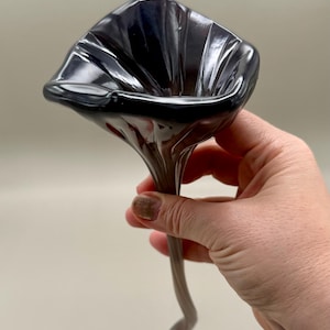 Glass Flower | One-of-a-kind Hand Blown Glass | Smokey Purple