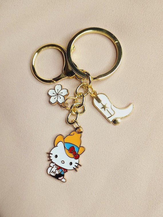 Cowboy Hello Kitty Charm: Rodeo Purse/wallet Accessory - Etsy