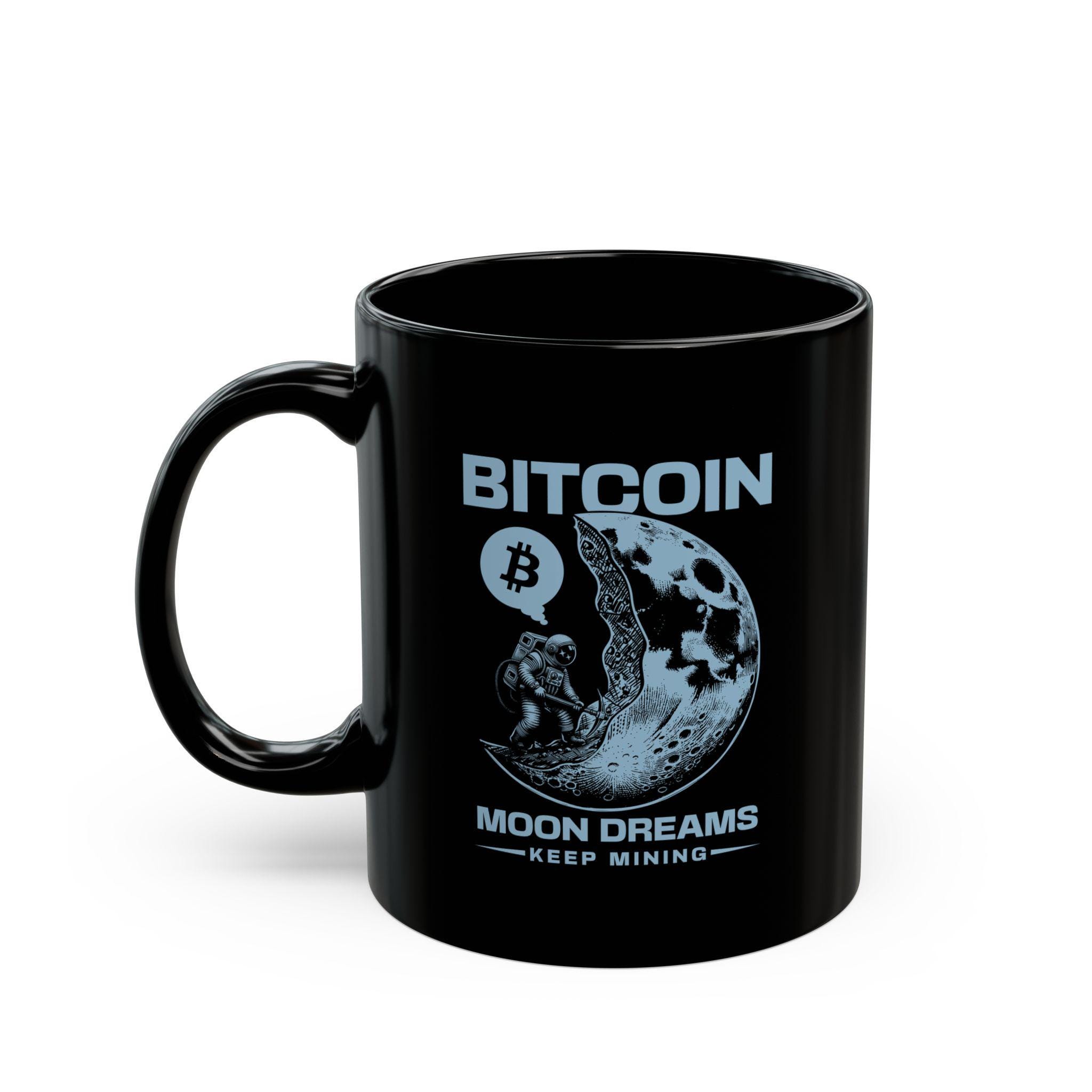 Taza negra Moon Dreams Bitcoin BTC (11 oz, 15 oz): diseño de criptomonedas,  arte blockchain, taza de oficina, HODL, regalo - Etsy España