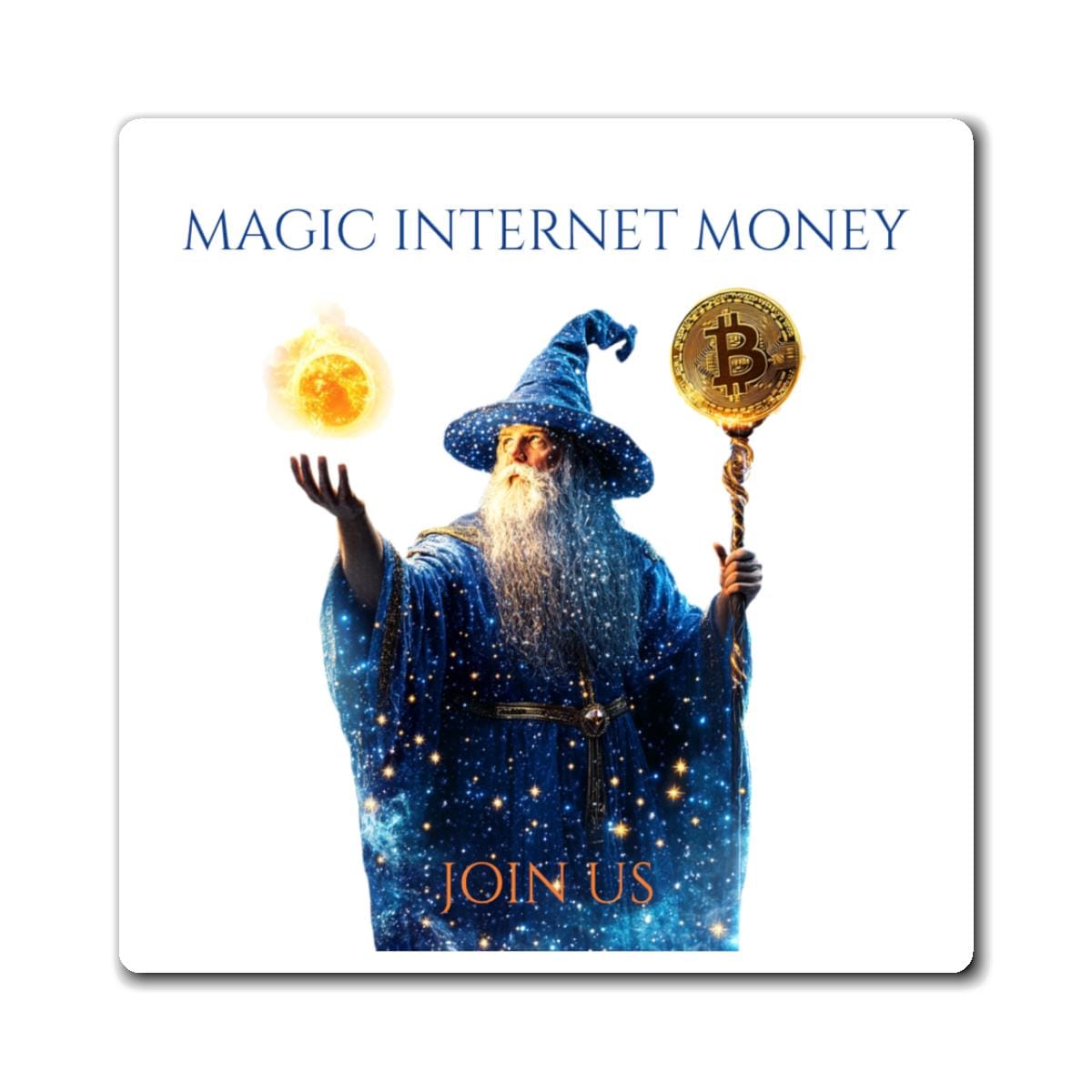 Magic Internet Money Bitcoin Wizard Magnet- Bitcoin BTC, Cryptocurrency  Decor, Blockchain Art, Gift - Etsy