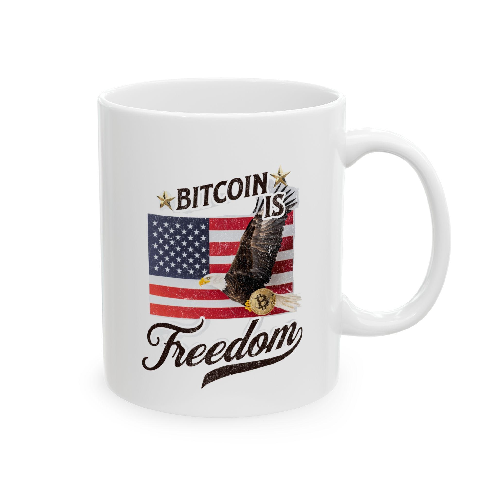 Bitcoin is Freedom Mug, Cryptocurrency Eagle Design (11oz, 15oz) - Etsy