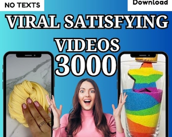 3000 Viral Satisfying Videos, High-Quality Clips, No Logos, No texts, No Copyrights, For all Social Platforms, Clips Are Editable With Sounds