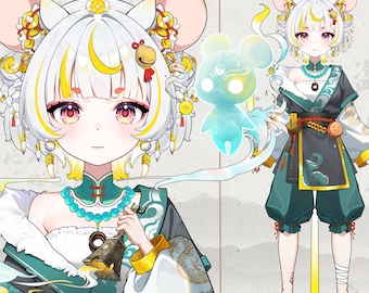 Lunari Live2D Vtuber Modell - Hanfu Outfit, voll manipuliert, kommerzielle Nutzung