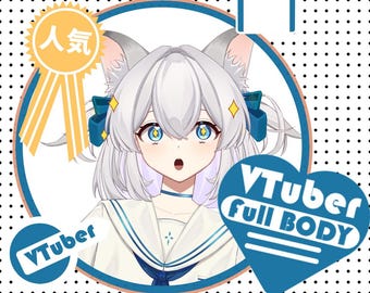 live2d Vtuber Model - Cute Kitty / commercial use/ ready to use/ full body/ Vtube Studio/ ready for steaming