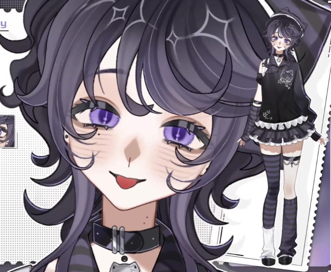 Mari Fujiki Live2d Vtuber Model – Gothic Rocker, Full Body Rig - Etsy UK
