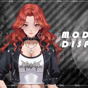 Crimson Flare -- Modelo Vtuber live2d / uso comercial / pronto para uso / corpo inteiro / Vtube Studio / pronto para vaporização