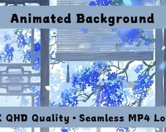 VTuber Animated Background – Spring Blossom, 2K Looping MP4