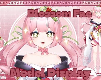 Blossom Fae – Modelo VTuber Live2D / Uso comercial / Lista para usar / Cuerpo completo / VTube Studio