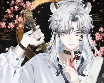 Qingchuan – Live2D Model | Commercial Use | Ready to Use | Full Body | Outfit Toggles | Elegant Male VTuber Model