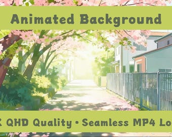 Return to Spring – Animated VTuber Background Set | 2552×1440 Loop Video | Spring / Floral / Gentle Scene