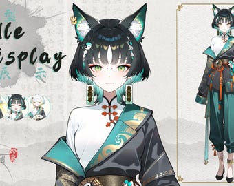 Fox Spirit Vtuber Model | Keyless Live2D for Vtube Studio