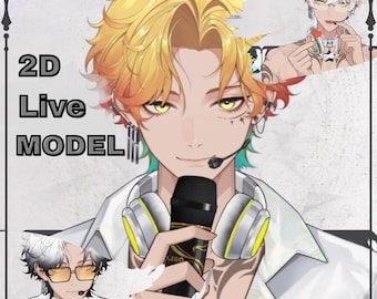 Vox Ren – Modelo Live2D VTuber / Uso comercial / Listo para usar / Cuerpo completo / VTube Studio