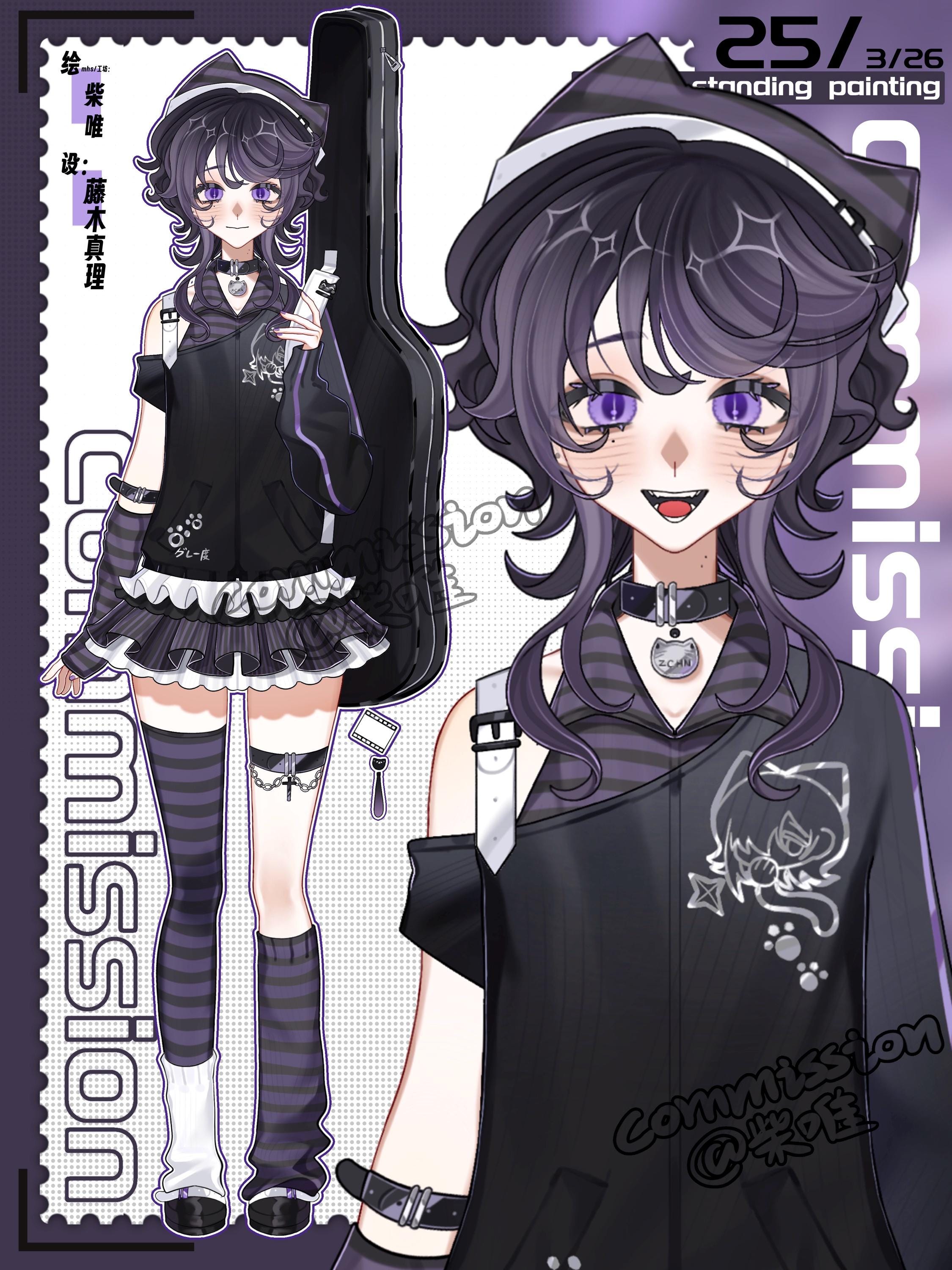 Mari Fujiki Live2d Vtuber Model – Gothic Rocker, Full Body Rig - Etsy