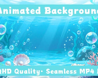 Animated Ocean VTuber Background – 2K Seamless MP4 Loop