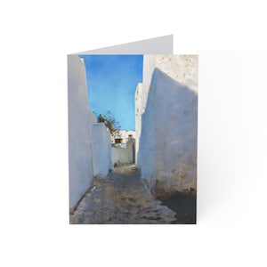 John Singer Sargent Une scène de rue marocaine de 1879 à 1880 - Ensemble de cartes de voeux vierges élégantes - Parfait pour toutes les occasions 1, 10, 30 ou 50 pièces