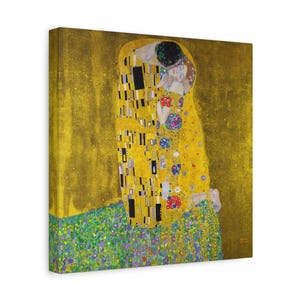 Gustav Klimt&#39;s The Kiss (1907 - 1908) - Exquisite Matte Canvas, Stretched, 1.25