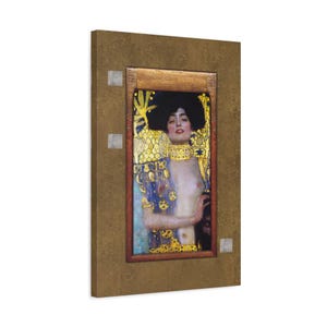 Gustav Klimt - Judith y la cabeza de Holofernes (1901) - Simbolismo icónico y obra maestra del Art Nouveau, lienzo mate, estirado, 1,25