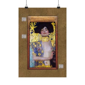 Gustav Klimt - Judith & The Head of Holofernes - Artistic Matte Vertical Posters - Elegant Wall Decor