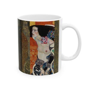 Gustav Klimt Judith II - Artistic Ceramic Mug - Unique Design for Coffee Lovers