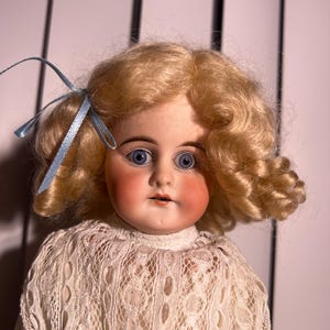 Antike deutsche Bisquit Puppe, pre-1900 — 40 cm