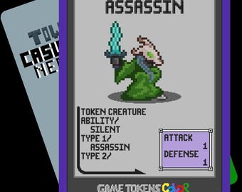 5 Silent Assassin Tokens inspired by Slay the Spire - Game Tokens Color - Magic The Gathering