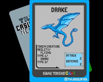 5 Drake Tokens - Game Tokens Color - Magic The Gathering