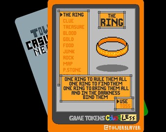5 The One Ring Tokens - Game Tokens Color - Magic The Gathering