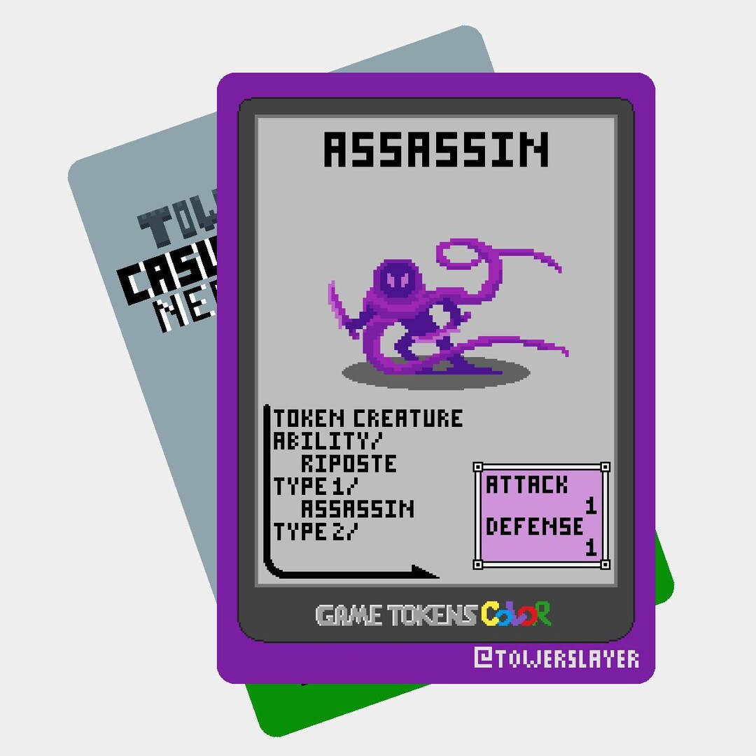 5 Assassin Token - Game Tokens Color - Magic the Gathering - Etsy