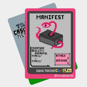 5 Manifest Tokens - Game Tokens Color - Magic The Gathering