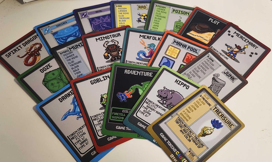 Tokens Game Color Game Tokens Color Wave Five- 18 Different Tokens - Magic the Gathering ...