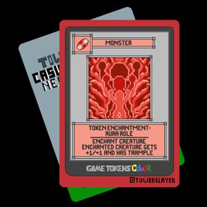 5 Monster Role Tokens - Game Tokens Color - Magic The Gathering