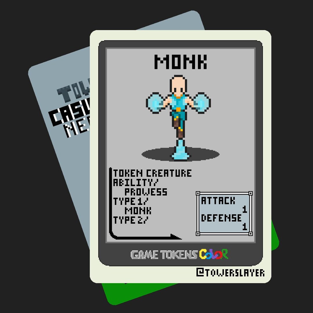 Tokens Game Color 5 Monk Tokens - Game Tokens Color - Magic the Gathering - Etsy