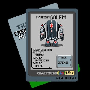 5 Phyrexian Golem Tokens - Game Tokens Color - Magic The Gathering
