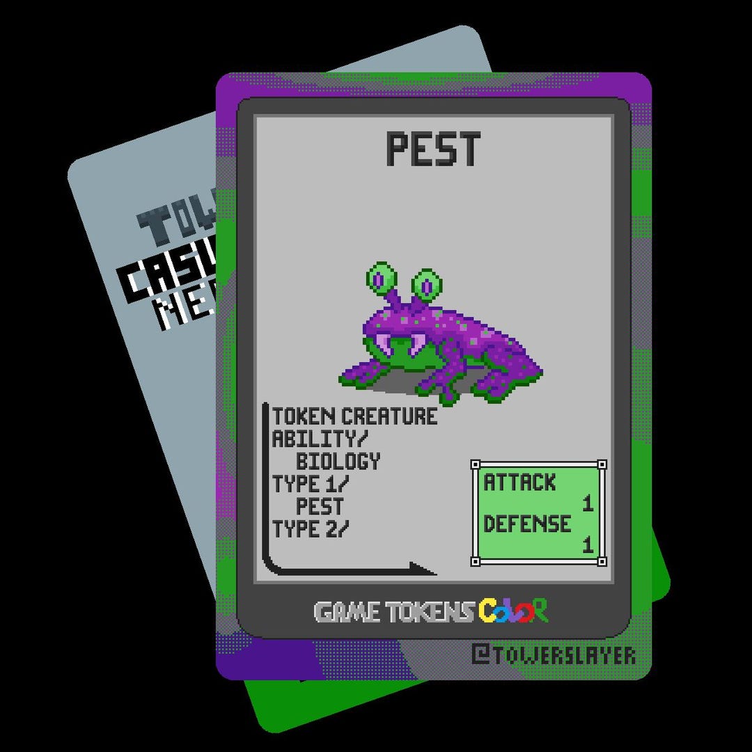 5 Witherbloom Pest Tokens - Game Tokens Color - Magic the Gathering - Etsy