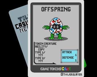 5 Offspring Tokens - Game Tokens Color - Magic The Gathering