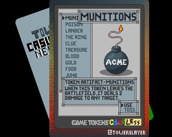 5 Munitions Tokens - Game Tokens Color - Magic The Gathering