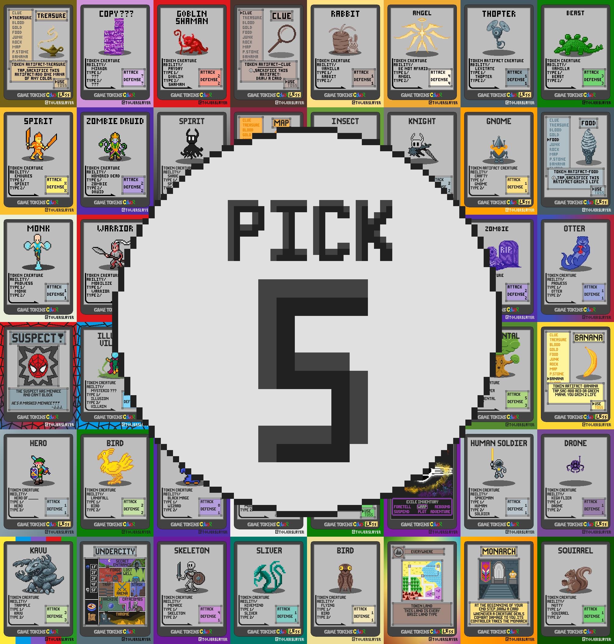Mix and Match Token Pack - 5 Tokens - Magic the Gathering - Etsy