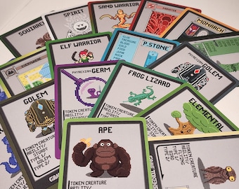 Game Tokens Color Wave Three - 18 different tokens -  Magic The Gathering
