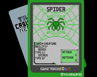 5 Spider (1/2) Tokens - Game Tokens Color - Magic The Gathering