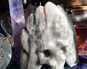Labradorite Indian Skull Native American Carved Crystal