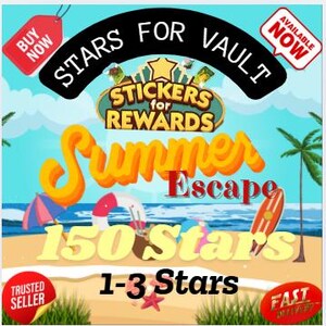 Pegatinas Mono Go / Escapada de verano / Estrellas para la bóveda / 150 estrellas por pedido / 1-3 estrellas