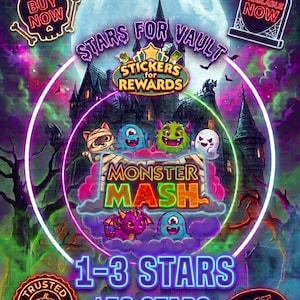 Mono Go Sticker | Stars for Vault | Monster Mash | 150 Stickers