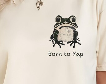 Grumpy Frog T-shirt: Matsumoto Hoji japansk konst, rolig meme-tröja
