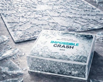 Impossible Clear Acrylic CRASH Jigsaw Puzzle for Adults, Hard Transparent Brain Teaser Gift