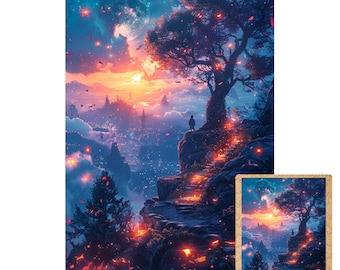 Luxury Wooden Jigsaw Puzzle | Enchanted Fantasy Art | Special Shaped Pieces | Perfect Gift for Collectors & Puzzle Lovers