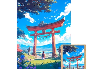 Japanskt anime träpussel | Unika temabitar