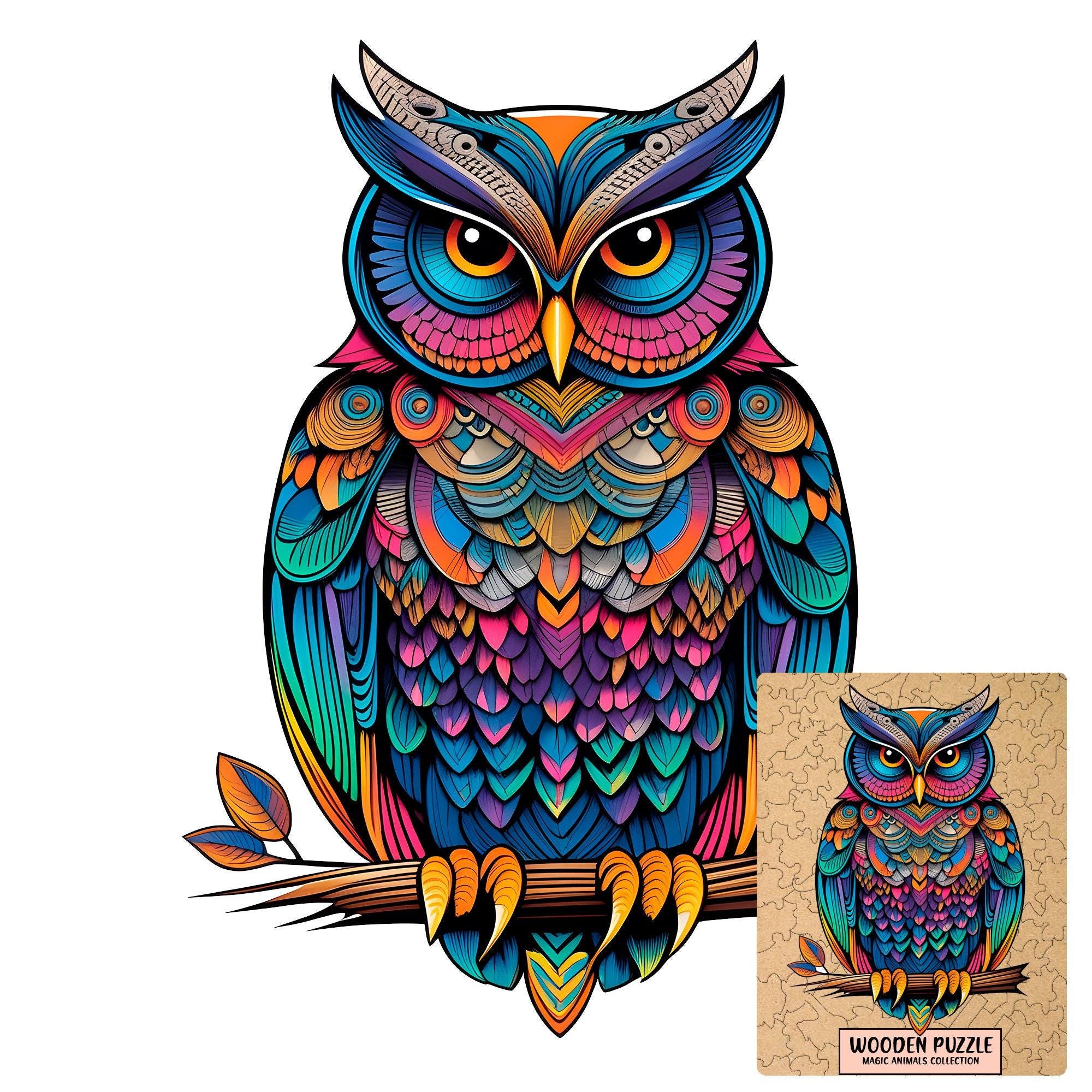 Lion Wooden Puzzle for Adults and Kids - Magic Animals Collection ...