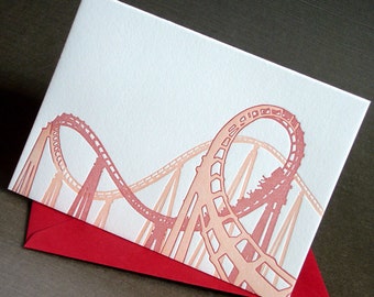 Coaster Letterpress Greeting Card